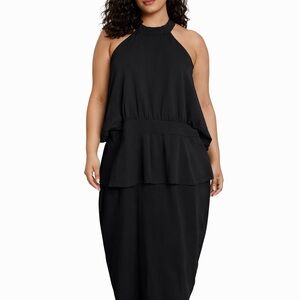 Boohoo Black Maxi Dress